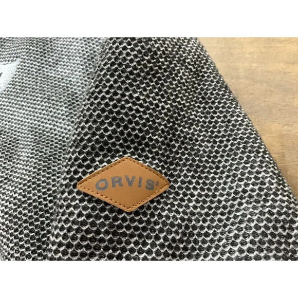 ORVIS 1/4 Zip Pullover Mens Grey Sherpa Lined Large Handwarmer Pockets - Picture 4 of 9